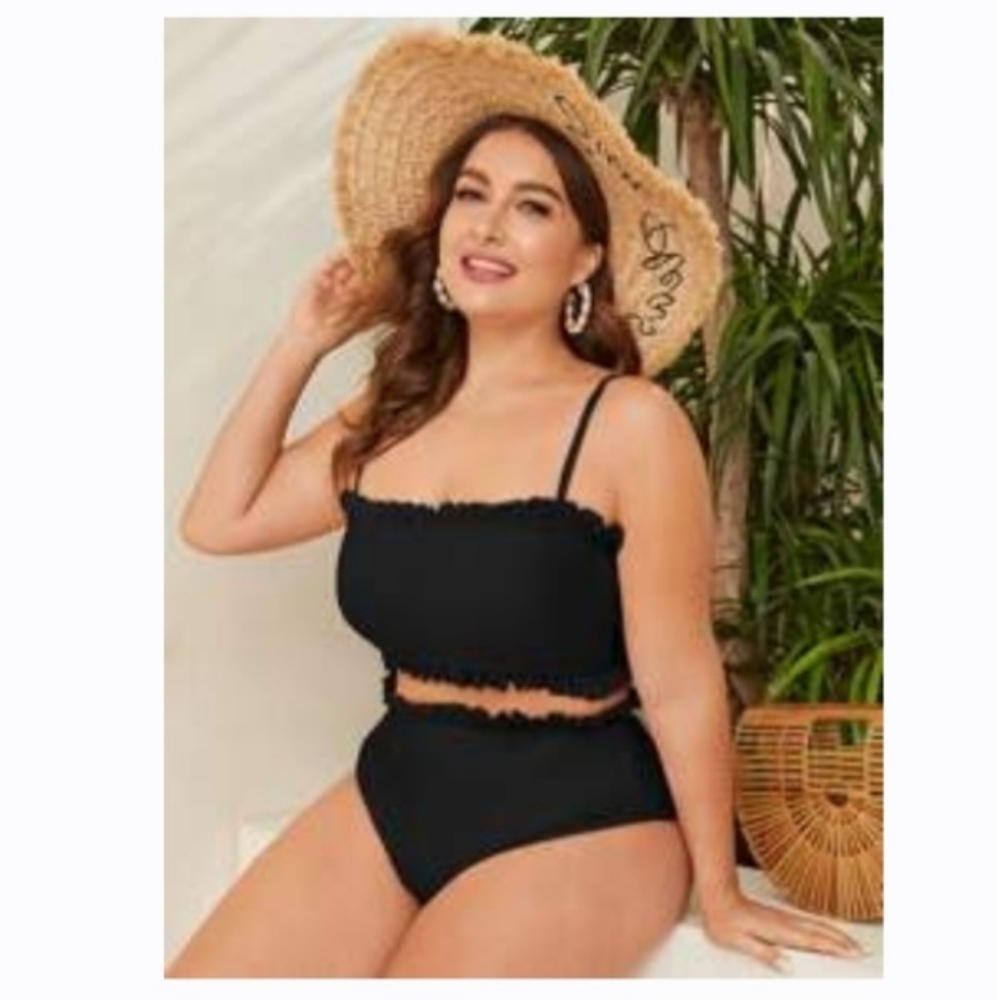 Plus size two piece bathing suit